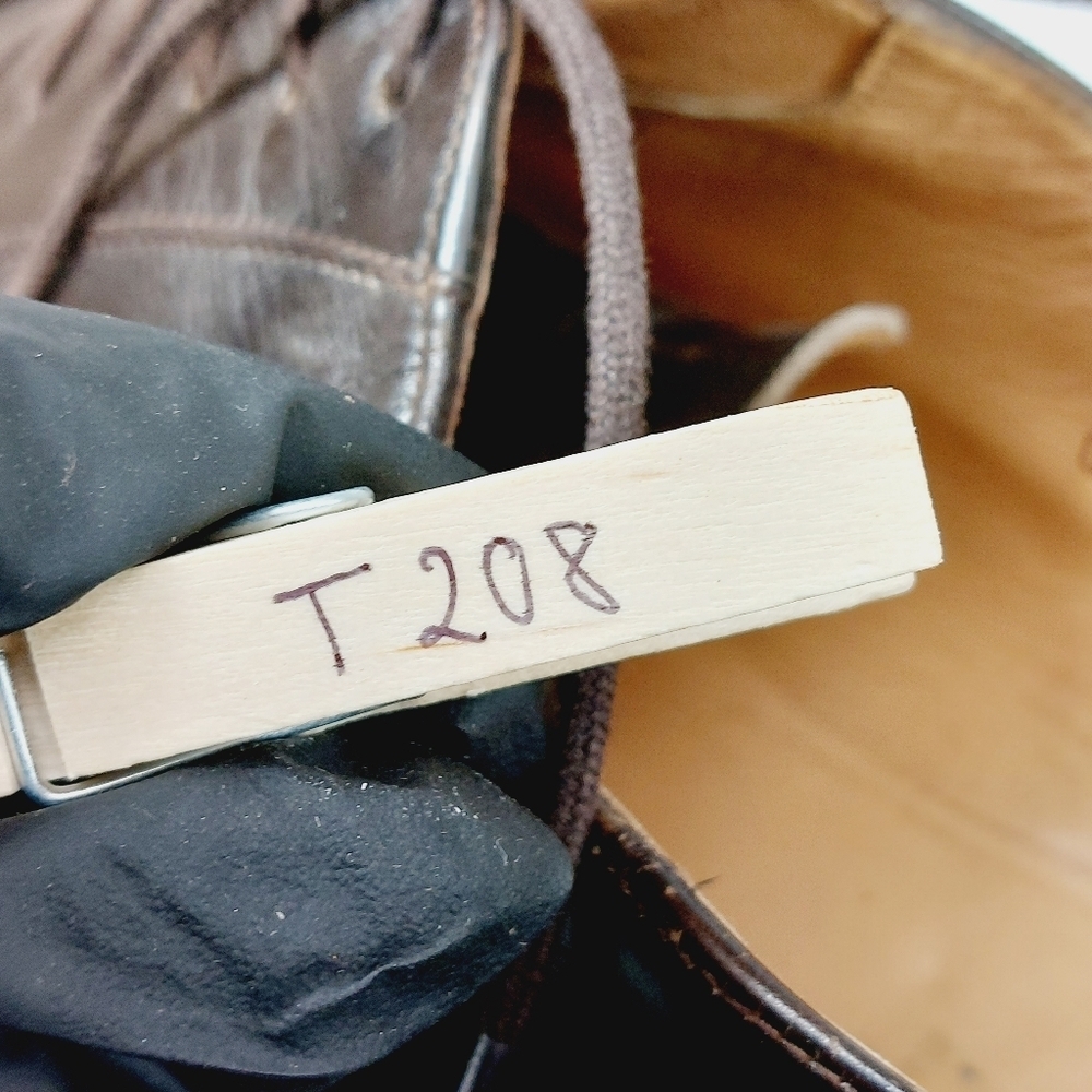 Bruno Magli Florio Cap Toe Brown Leather Dress Shoes Lace Up Loafers T208 - Picture 9 of 9